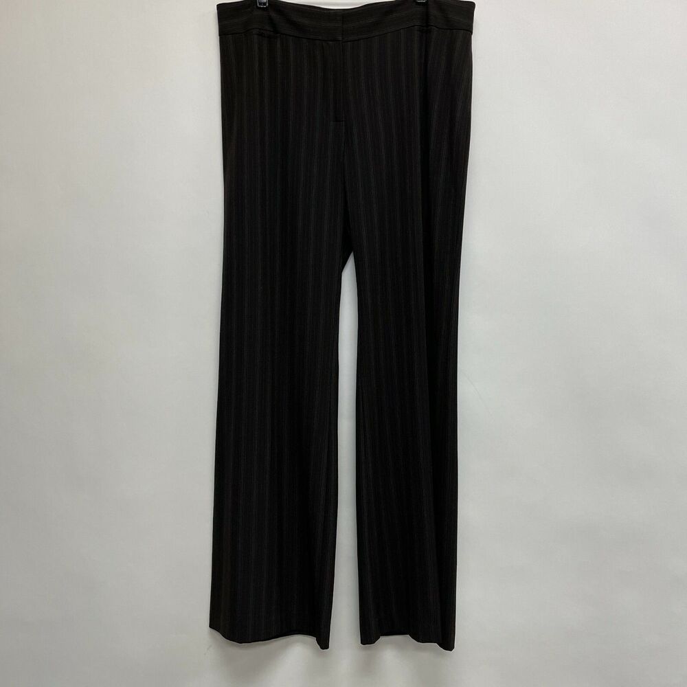 Karen‎ Kane Women's Pants Size 14 Brown Striped Flared NWOT